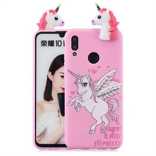 Wings Unicorn Soft 3D Climbing Doll Soft Case for Huawei P Smart (2019)