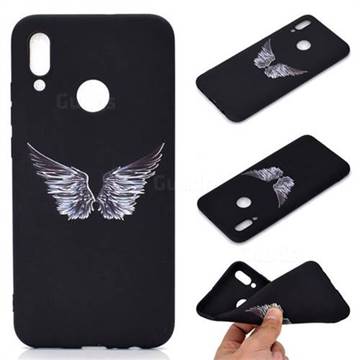 Wings Chalk Drawing Matte Black TPU Phone Cover for Huawei P Smart (2019)