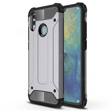 King Kong Armor Premium Shockproof Dual Layer Rugged Hard Cover for Huawei P Smart (2019) - Silver Grey