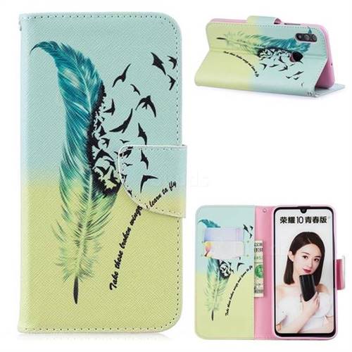 Feather Bird Leather Wallet Case for Huawei P Smart (2019)
