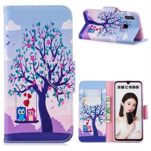 Tree and Owls Leather Wallet Case for Huawei P Smart (2019)