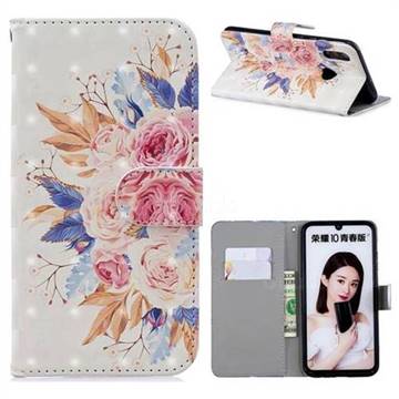 Rose Flowers 3D Painted Leather Phone Wallet Case for Huawei P Smart (2019)
