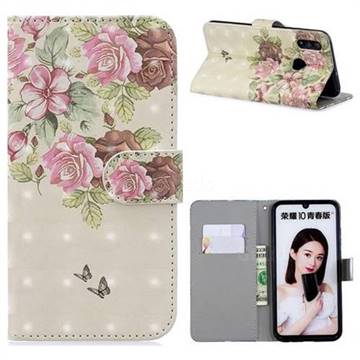 Beauty Rose 3D Painted Leather Phone Wallet Case for Huawei P Smart (2019)