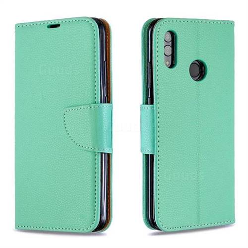 Classic Luxury Litchi Leather Phone Wallet Case for Huawei P Smart (2019) - Green