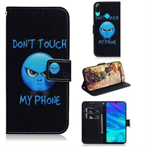 Not Touch My Phone PU Leather Wallet Case for Huawei P Smart (2019)