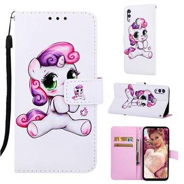 Playful Pony Matte Leather Wallet Phone Case for Huawei P Smart (2019)