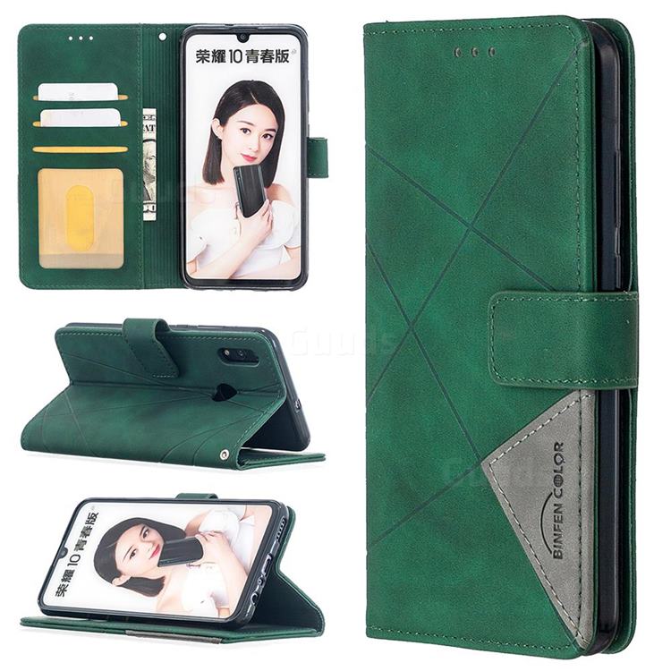 Binfen Color BF05 Prismatic Slim Wallet Flip Cover for Huawei P Smart (2019) - Green