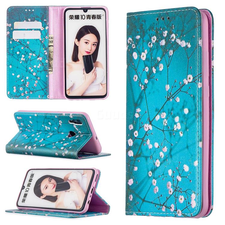 Plum Blossom Slim Magnetic Attraction Wallet Flip Cover for Huawei P Smart (2019)