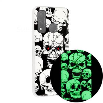 Red-eye Ghost Skull Noctilucent Soft TPU Back Cover for Huawei P Smart (2020)
