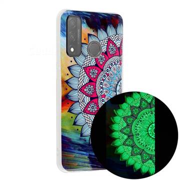 Colorful Sun Flower Noctilucent Soft TPU Back Cover for Huawei P Smart (2020)