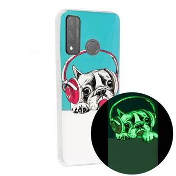 Headphone Puppy Noctilucent Soft TPU Back Cover for Huawei P Smart (2020)