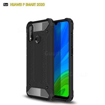 King Kong Armor Premium Shockproof Dual Layer Rugged Hard Cover for Huawei P Smart (2020) - Black Gold