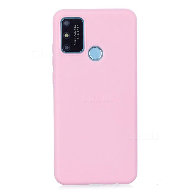 Candy Soft Silicone Protective Phone Case for Huawei P Smart (2020) - Dark Pink
