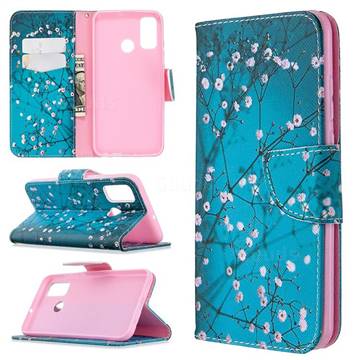 Blue Plum Leather Wallet Case for Huawei P Smart (2020)
