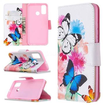 Vivid Flying Butterflies Leather Wallet Case for Huawei P Smart (2020)
