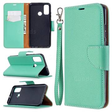 Classic Luxury Litchi Leather Phone Wallet Case for Huawei P Smart (2020) - Green