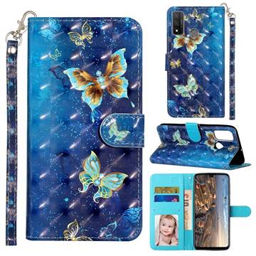 Rankine Butterfly 3D Leather Phone Holster Wallet Case for Huawei P Smart (2020)