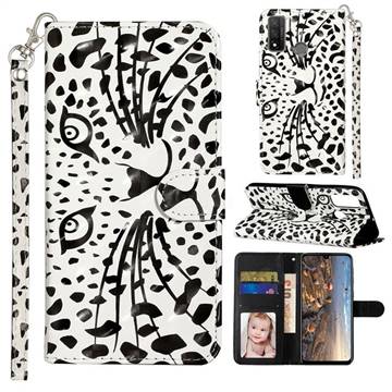 Leopard Panther 3D Leather Phone Holster Wallet Case for Huawei P Smart (2020)