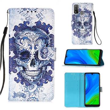 Cloud Kito 3D Painted Leather Wallet Case for Huawei P Smart (2020)