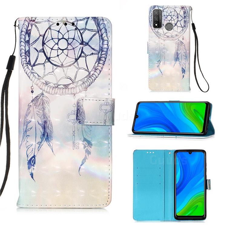 Fantasy Campanula 3D Painted Leather Wallet Case for Huawei P Smart (2020)