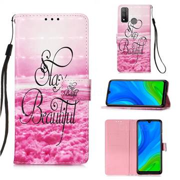 Beautiful 3D Painted Leather Wallet Case for Huawei P Smart (2020)