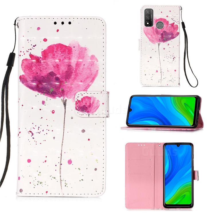 Watercolor 3D Painted Leather Wallet Case for Huawei P Smart (2020)