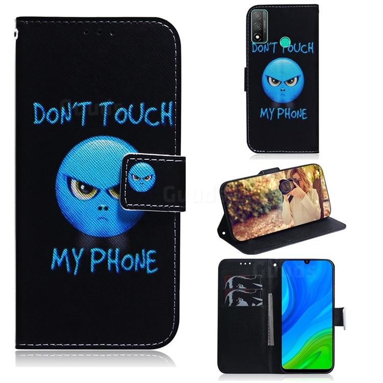 Not Touch My Phone PU Leather Wallet Case for Huawei P Smart (2020)