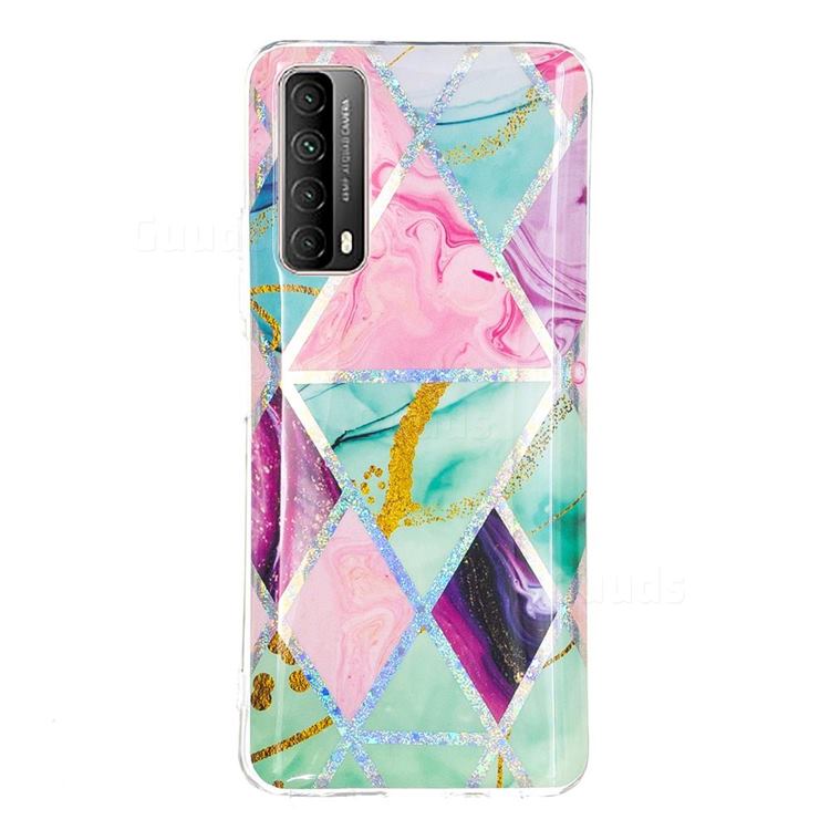 Triangular Marble Painted Galvanized Electroplating Soft Phone Case ...