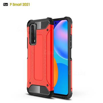 King Kong Armor Premium Shockproof Dual Layer Rugged Hard Cover for Huawei P smart 2021 / Y7a - Big Red