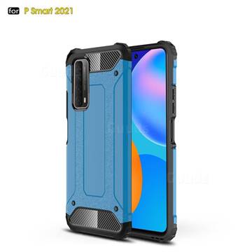 King Kong Armor Premium Shockproof Dual Layer Rugged Hard Cover for Huawei P smart 2021 / Y7a - Sky Blue