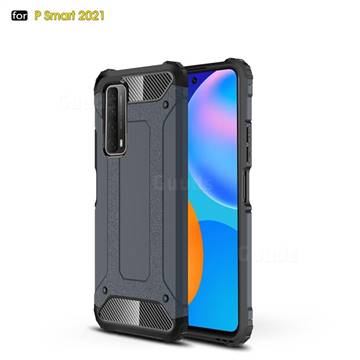 King Kong Armor Premium Shockproof Dual Layer Rugged Hard Cover for Huawei P smart 2021 / Y7a - Navy