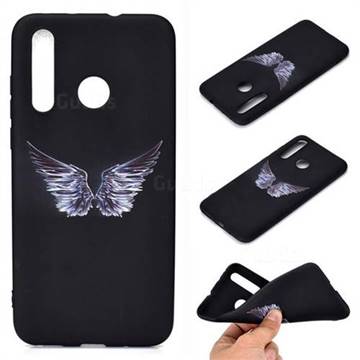 Wings Chalk Drawing Matte Black TPU Phone Cover for Huawei P Smart+ (2019)