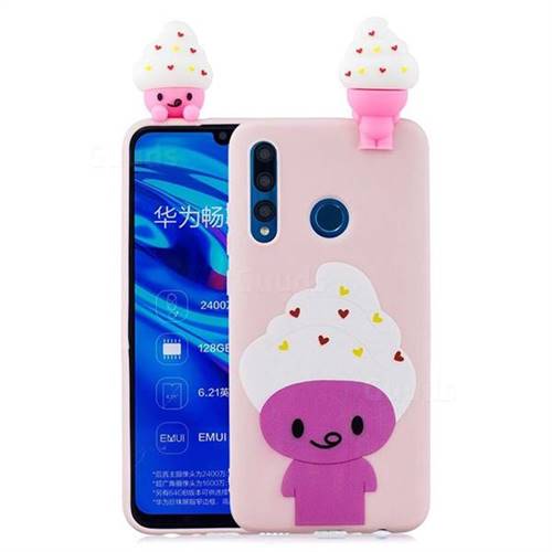 Ice Cream Man Soft 3D Climbing Doll Soft Case for Huawei P Smart+ (2019)