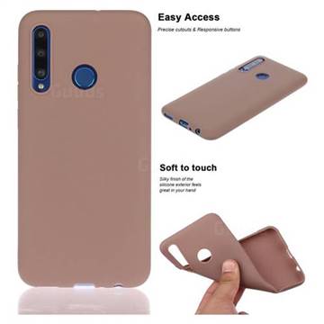 Soft Matte Silicone Phone Cover for Huawei P Smart+ (2019) - Khaki