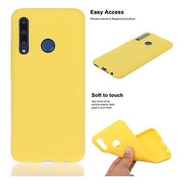 Soft Matte Silicone Phone Cover for Huawei P Smart+ (2019) - Yellow