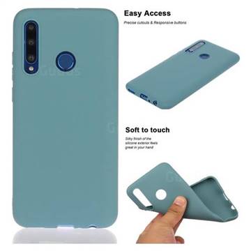 Soft Matte Silicone Phone Cover for Huawei P Smart+ (2019) - Lake Blue