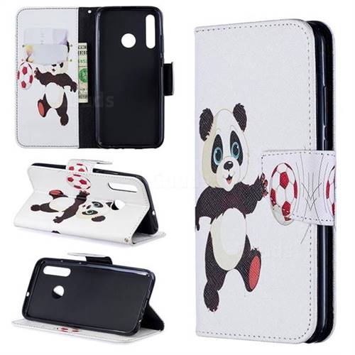 Football Panda Leather Wallet Case for Huawei P Smart+ (2019)