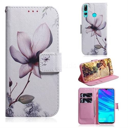 Magnolia Flower PU Leather Wallet Case for Huawei P Smart+ (2019)