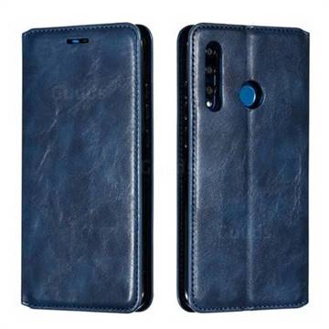 Retro Slim Magnetic Crazy Horse PU Leather Wallet Case for Huawei P Smart+ (2019) - Blue