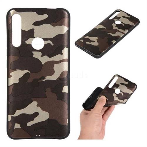 Camouflage Soft TPU Back Cover for Huawei P Smart Z (2019) - Gold Coffee