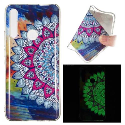 Colorful Sun Flower Noctilucent Soft TPU Back Cover for Huawei P Smart Z (2019)