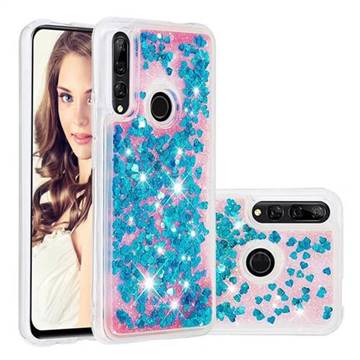 Dynamic Liquid Glitter Quicksand Sequins TPU Phone Case for Huawei P Smart Z (2019) - Blue