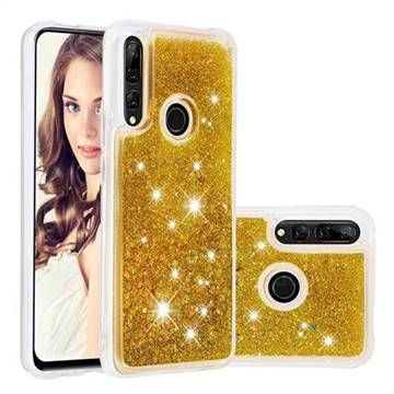 Dynamic Liquid Glitter Quicksand Sequins TPU Phone Case for Huawei P Smart Z (2019) - Golden