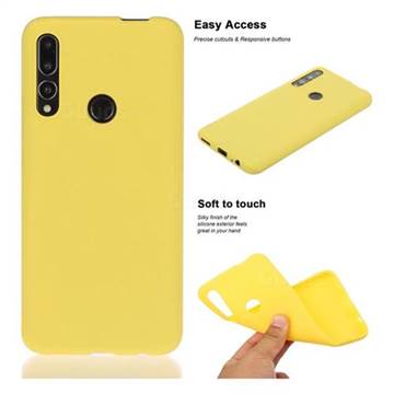 Soft Matte Silicone Phone Cover for Huawei P Smart Z (2019) - Yellow