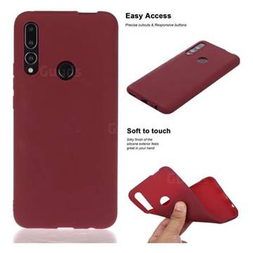Soft Matte Silicone Phone Cover for Huawei P Smart Z (2019) - Wine Red
