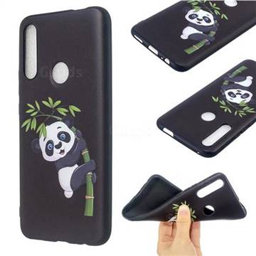 Bamboo Panda 3D Embossed Relief Black Soft Back Cover for Huawei P Smart Z (2019)