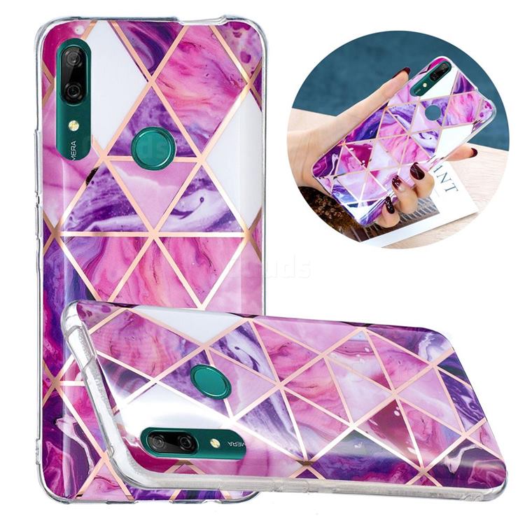 Purple Dream Triangle Painted Marble Electroplating Protective Case for Huawei P Smart Z (2019)