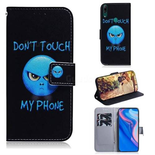 Not Touch My Phone PU Leather Wallet Case for Huawei P Smart Z (2019)