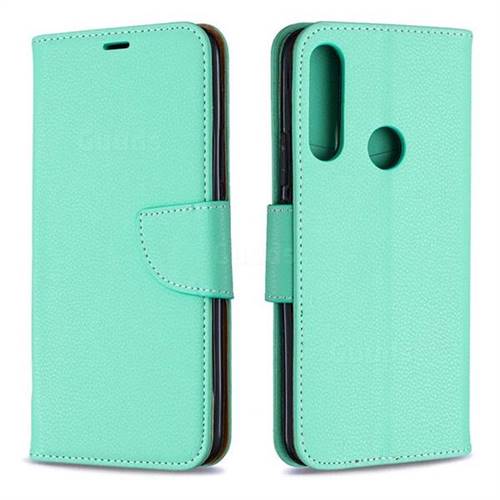 Classic Luxury Litchi Leather Phone Wallet Case for Huawei P Smart Z (2019) - Green