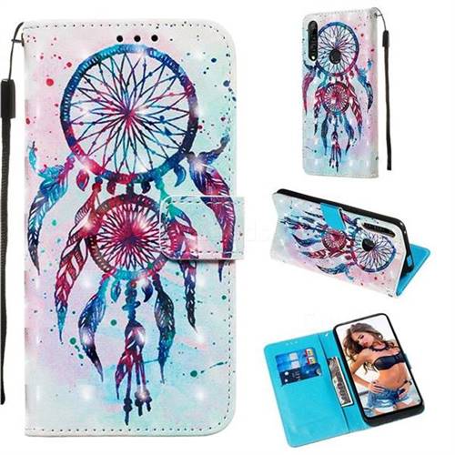 ColorDrops Wind Chimes 3D Painted Leather Wallet Case for Huawei P Smart Z (2019)
